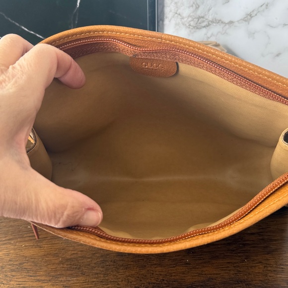 Gucci Brown and pouch Bag with Iconic pattern. Clean side few marks see pics. - Picture 4 of 6